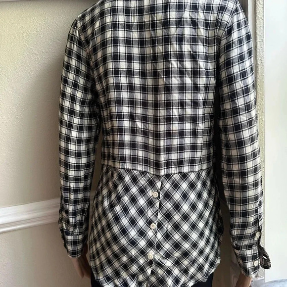 LUCKY BRAND PLAID  FLANNEL T SHIRT LONG SLEEVE XS - Picture 4 of 8